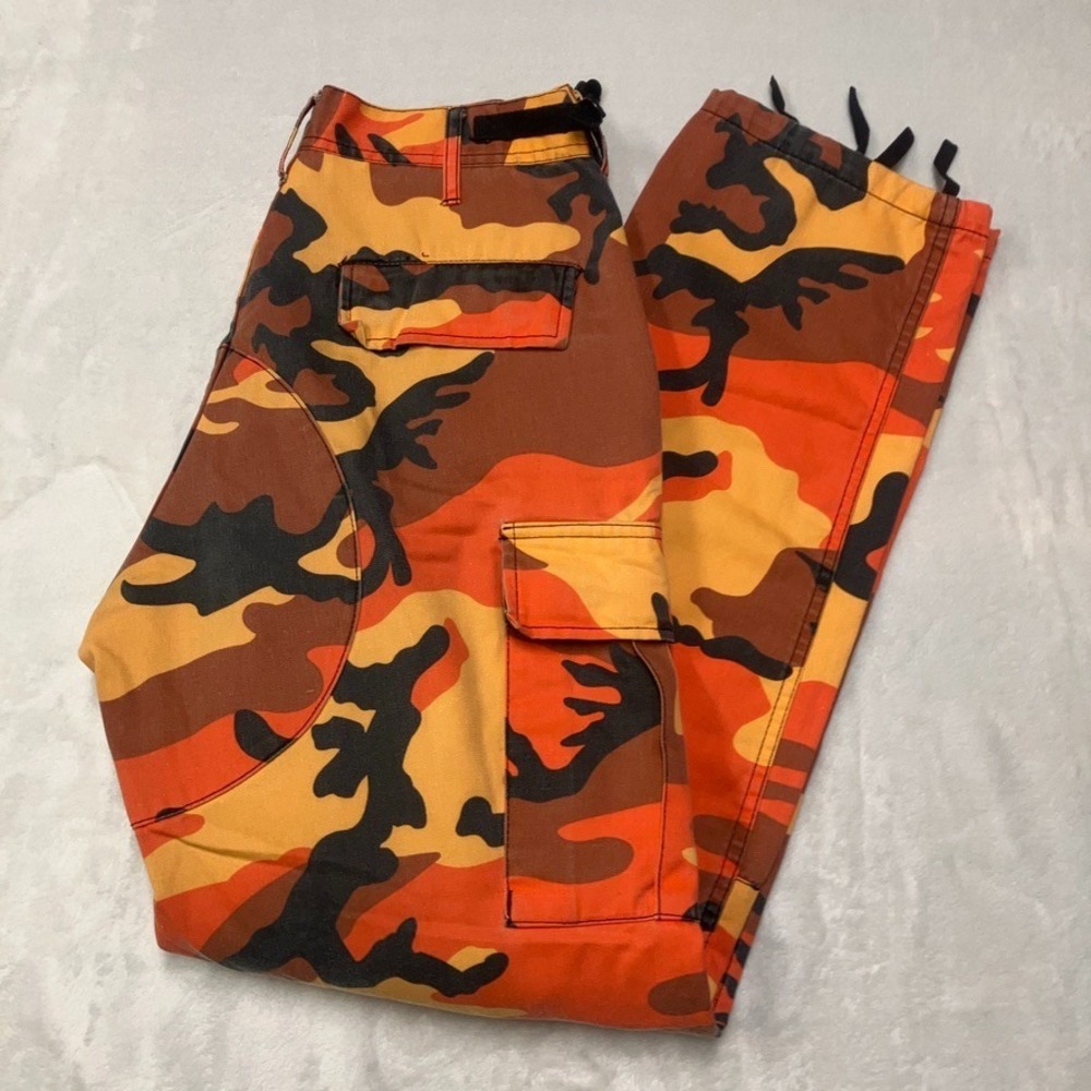 Rothco Color Camo Tactical BDU Cargo Pants Men's S‎ 29x32 Savage Orange # 3843